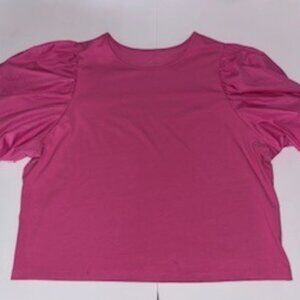 A New Day- Pink Blouse w/Puff Sleeves, 2x